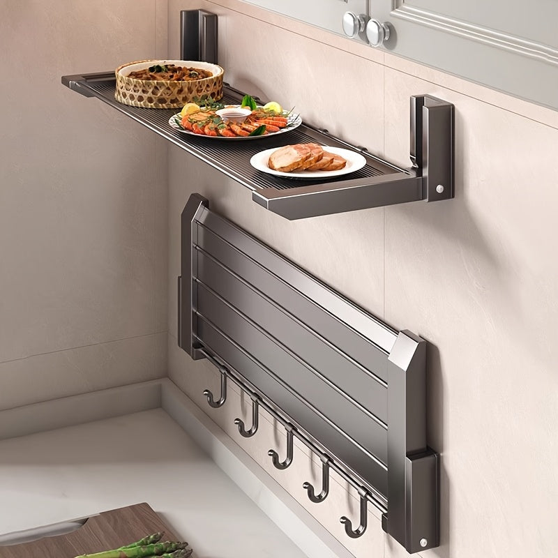WallMounted Folding Kitchen Rack-B411