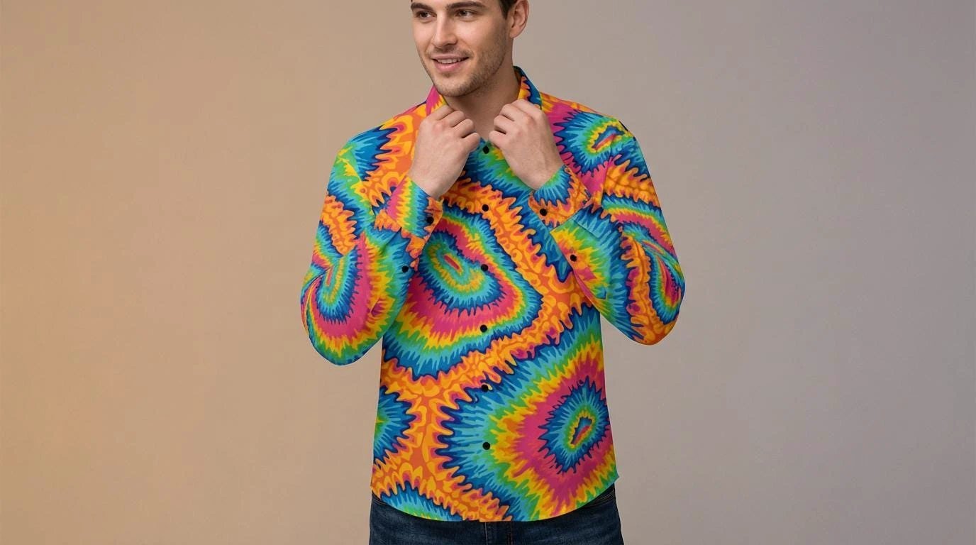 Psychedelic Rainbow Spiral Tie-Dye Shirt