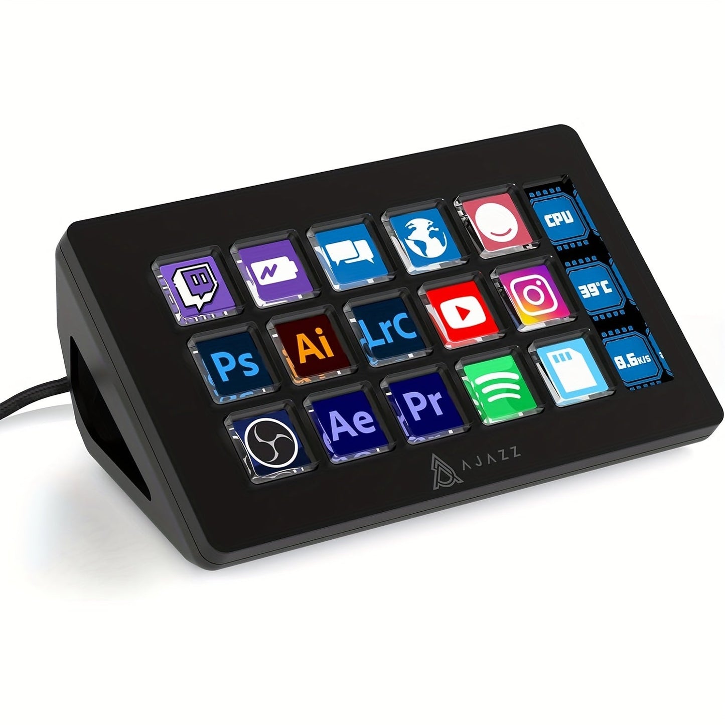 AJAZZ Live Streaming Control Console, 15 Keys TJR4D7M
