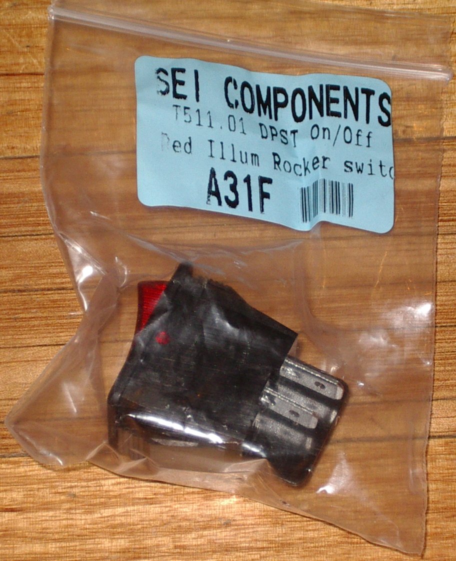 Swann 15Amp Red Illuminated DPST Rocker Switch - Part # A31F