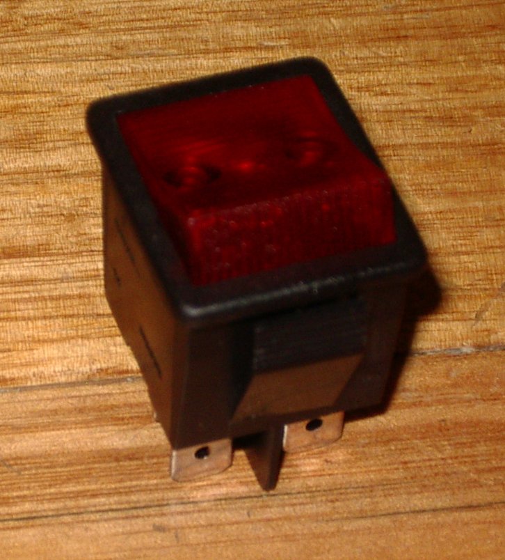 Swann 15Amp Red Illuminated DPST Rocker Switch - Part # A31F