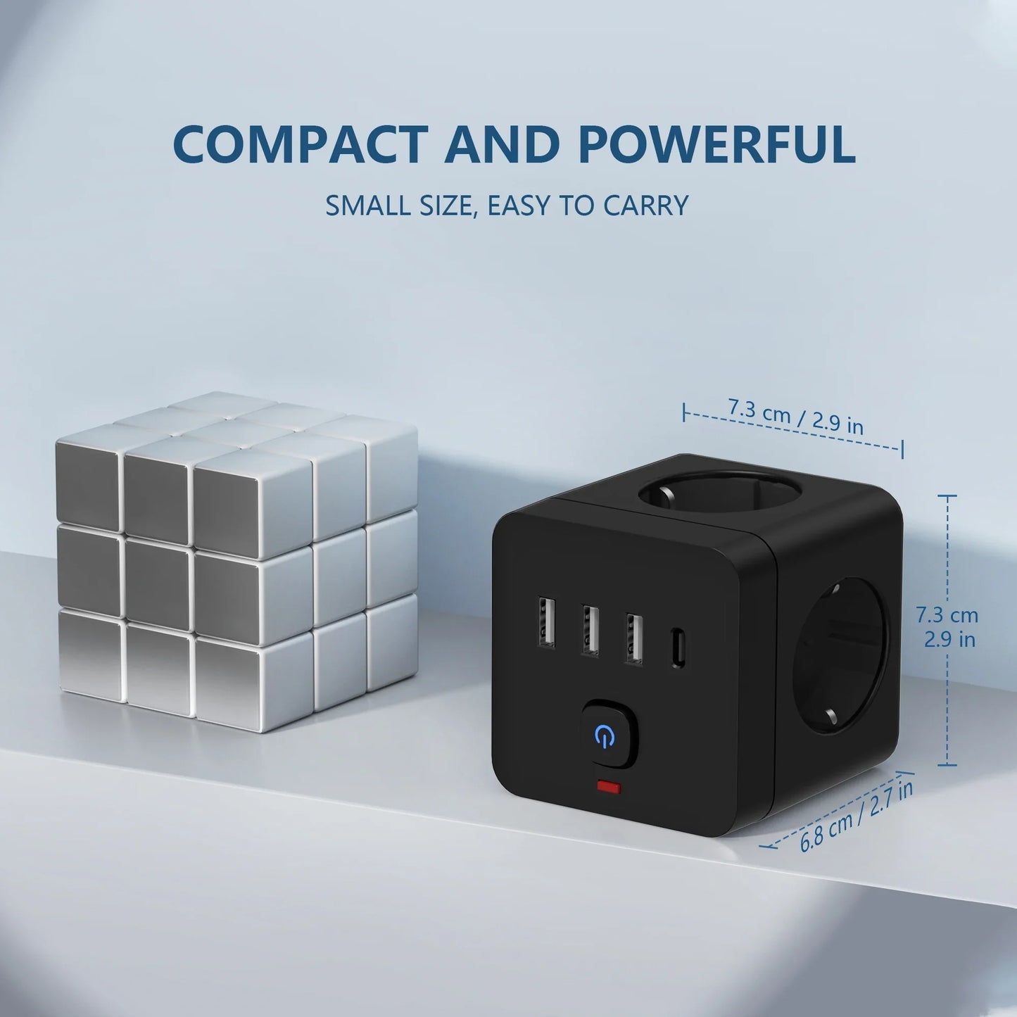 7-in-1 EU Power Strip- HMT15PS