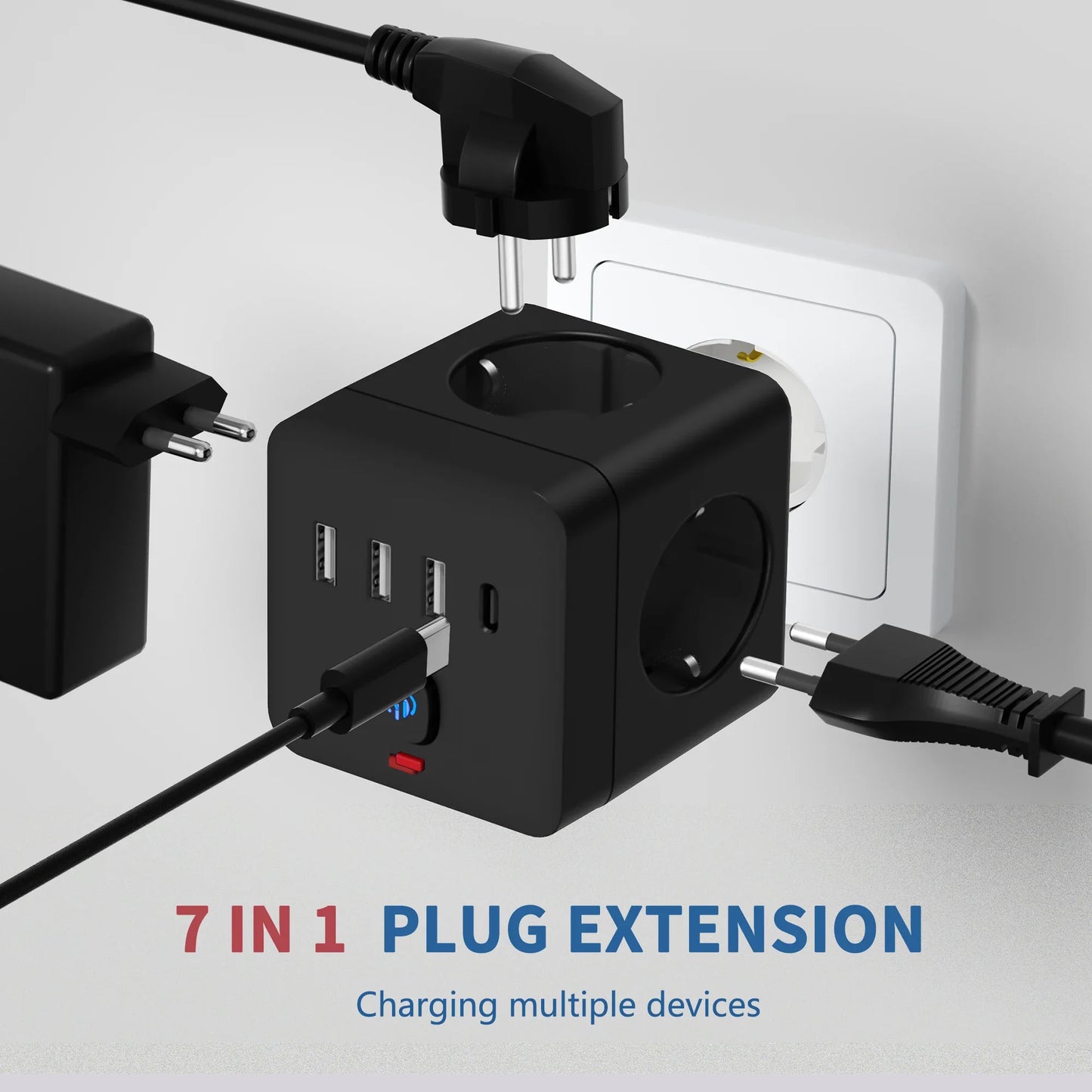 7-in-1 EU Power Strip- HMT15PS