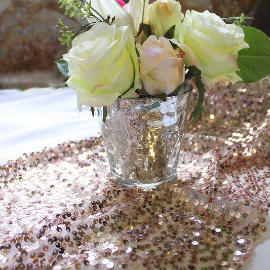 Large Sequin Table Runner Champagne