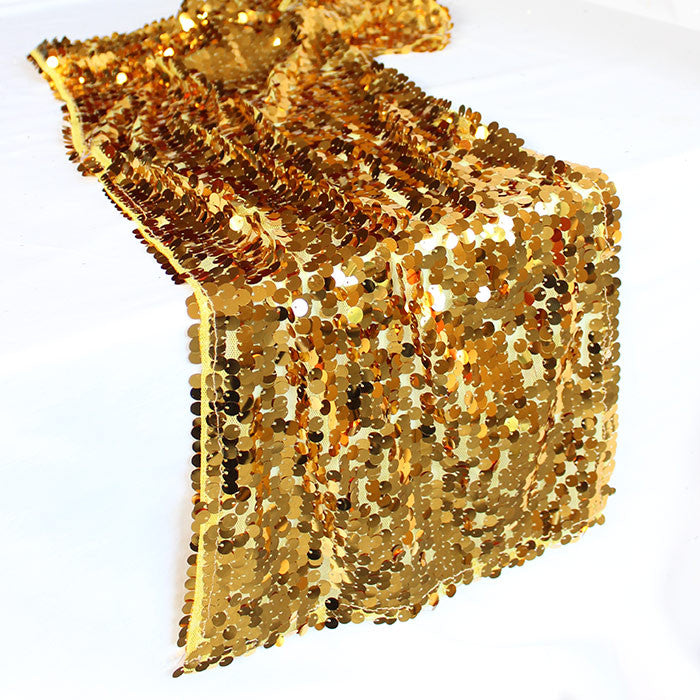 Large Sequin Table Runner Gold