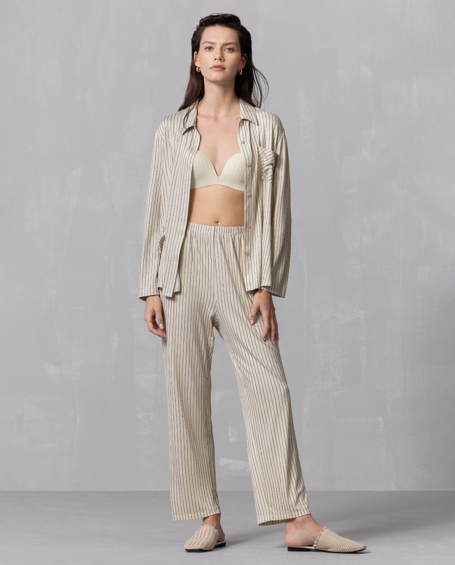 Aimer Long-sleeve Modal Pajama Set