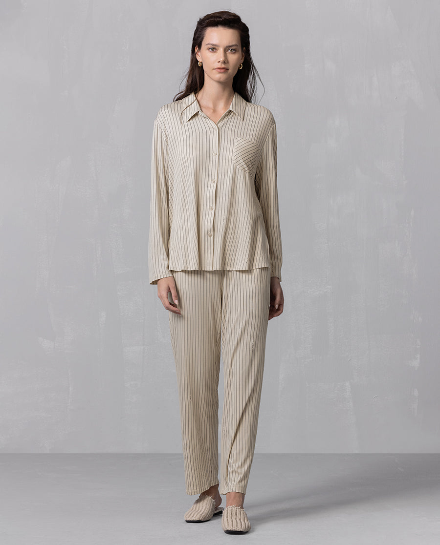 Aimer Long-sleeve Modal Pajama Set