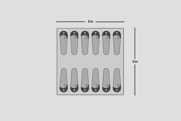 Army Tent 5 x 5m (sleeps 8 - 12)
