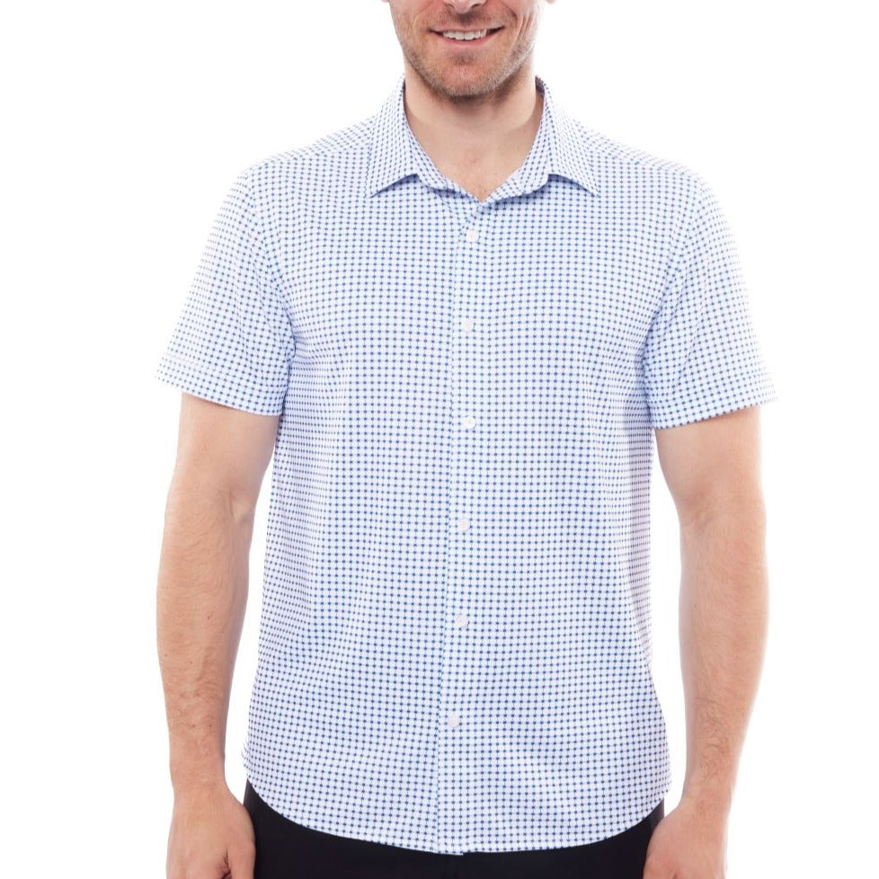 Men's Cooling Button Down Shirt - Short Sleeve - CLOSEOUT