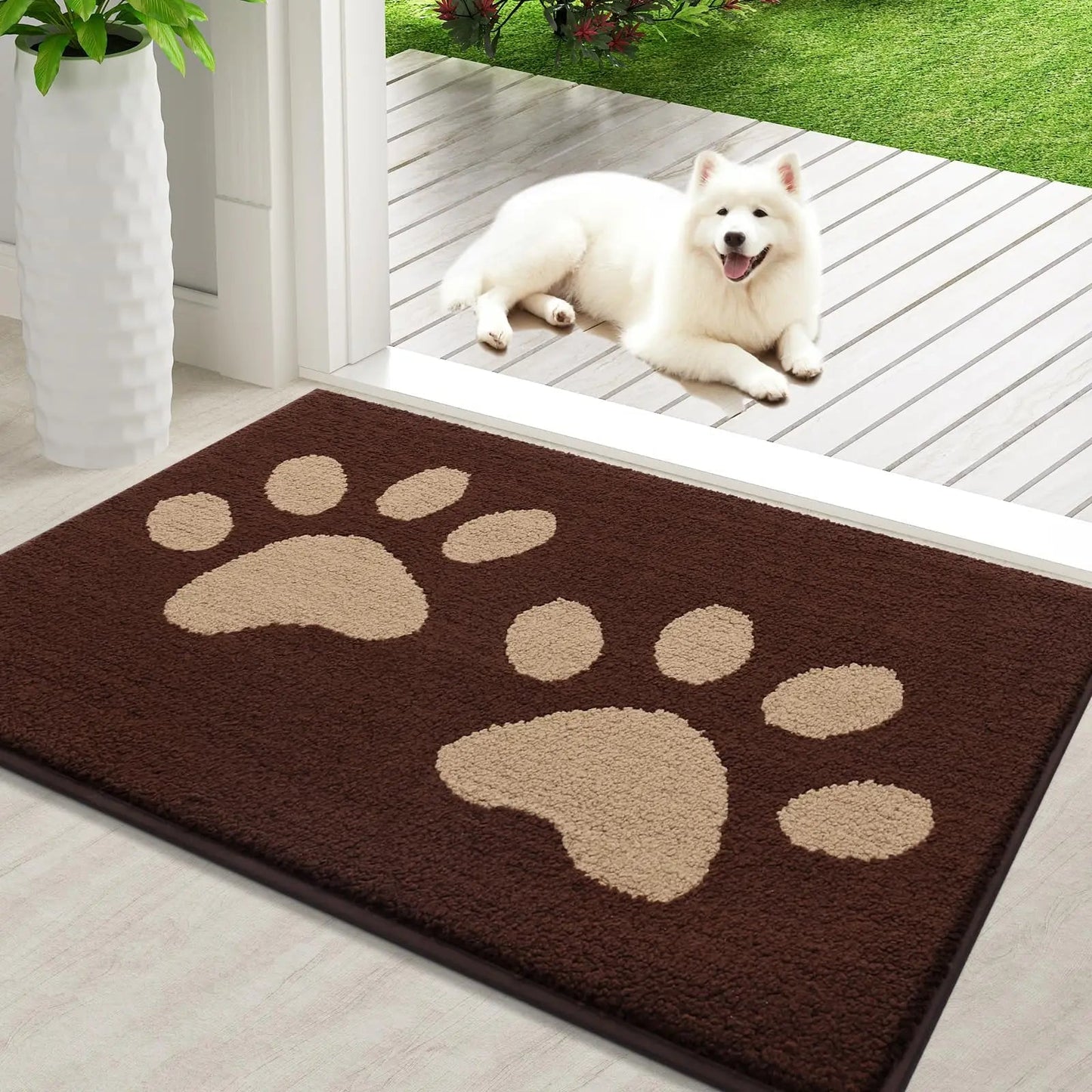 Dog Mat Absorbent Chenille Microfibre Non Slip Rubber Backing