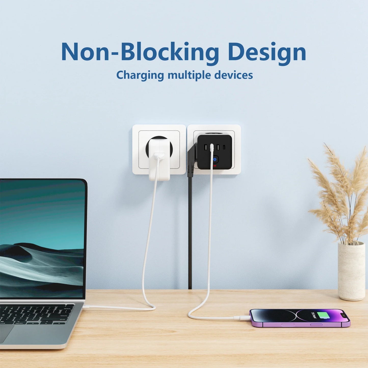 7-in-1 EU Power Strip- HMT15PS