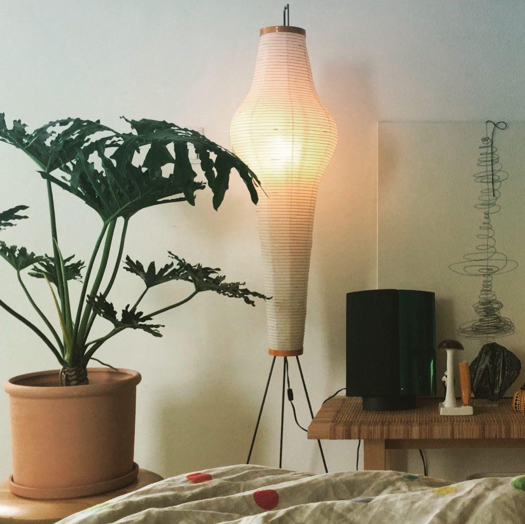 Rice Paper Floor Lamp With Tripod Stand