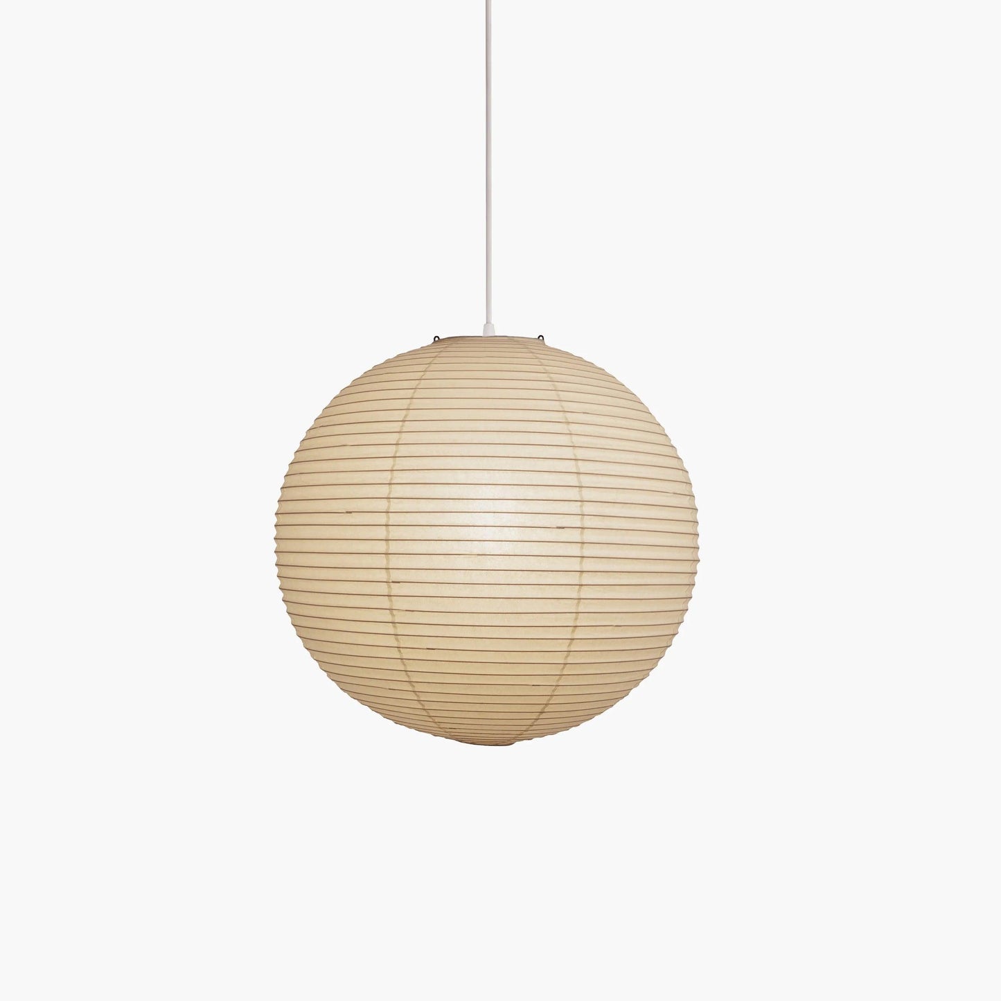 Rice Paper Globe Pendant Lights With Ribbed Shade