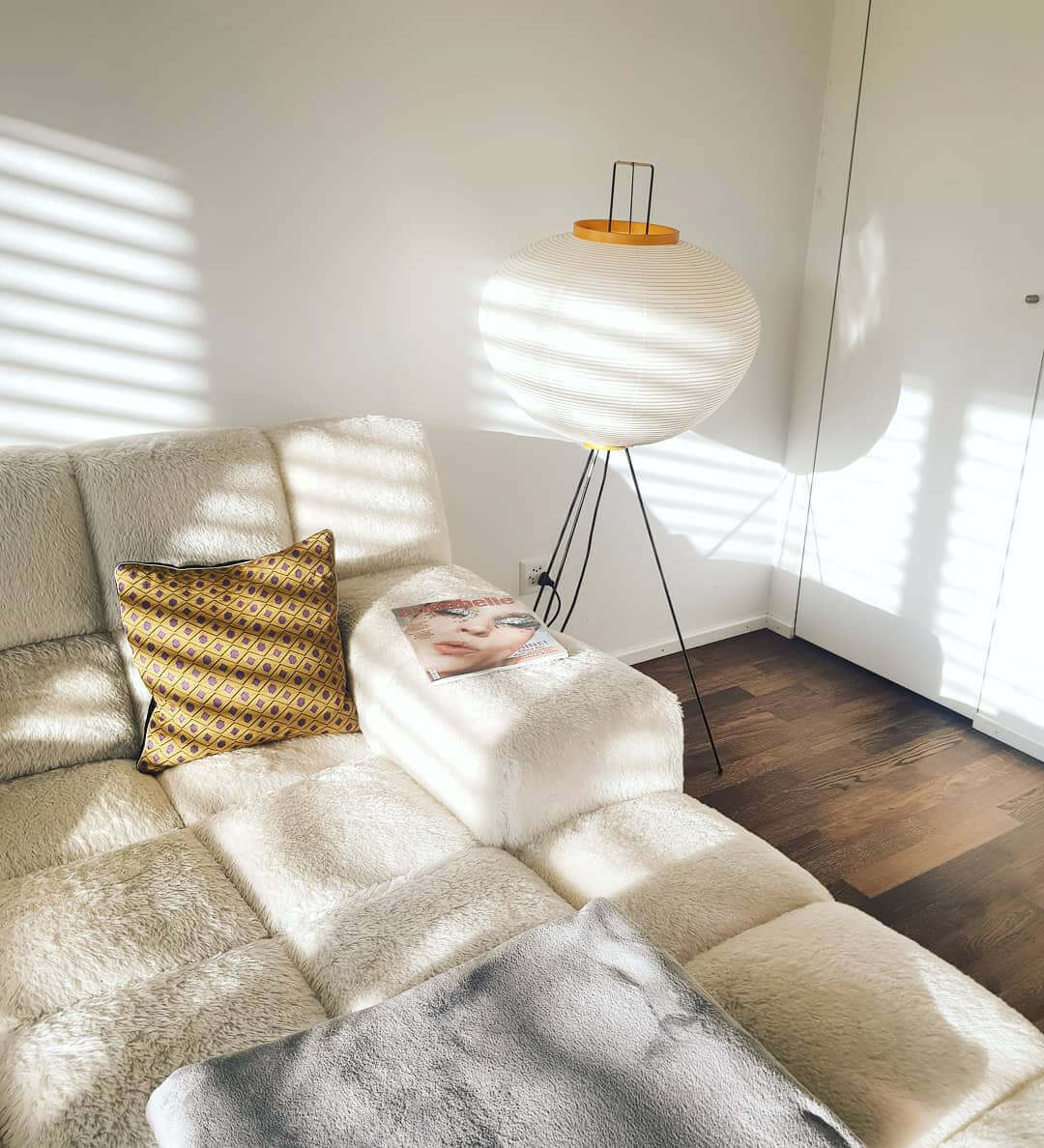 Rice Paper Floor Lamp With Tripod Stand