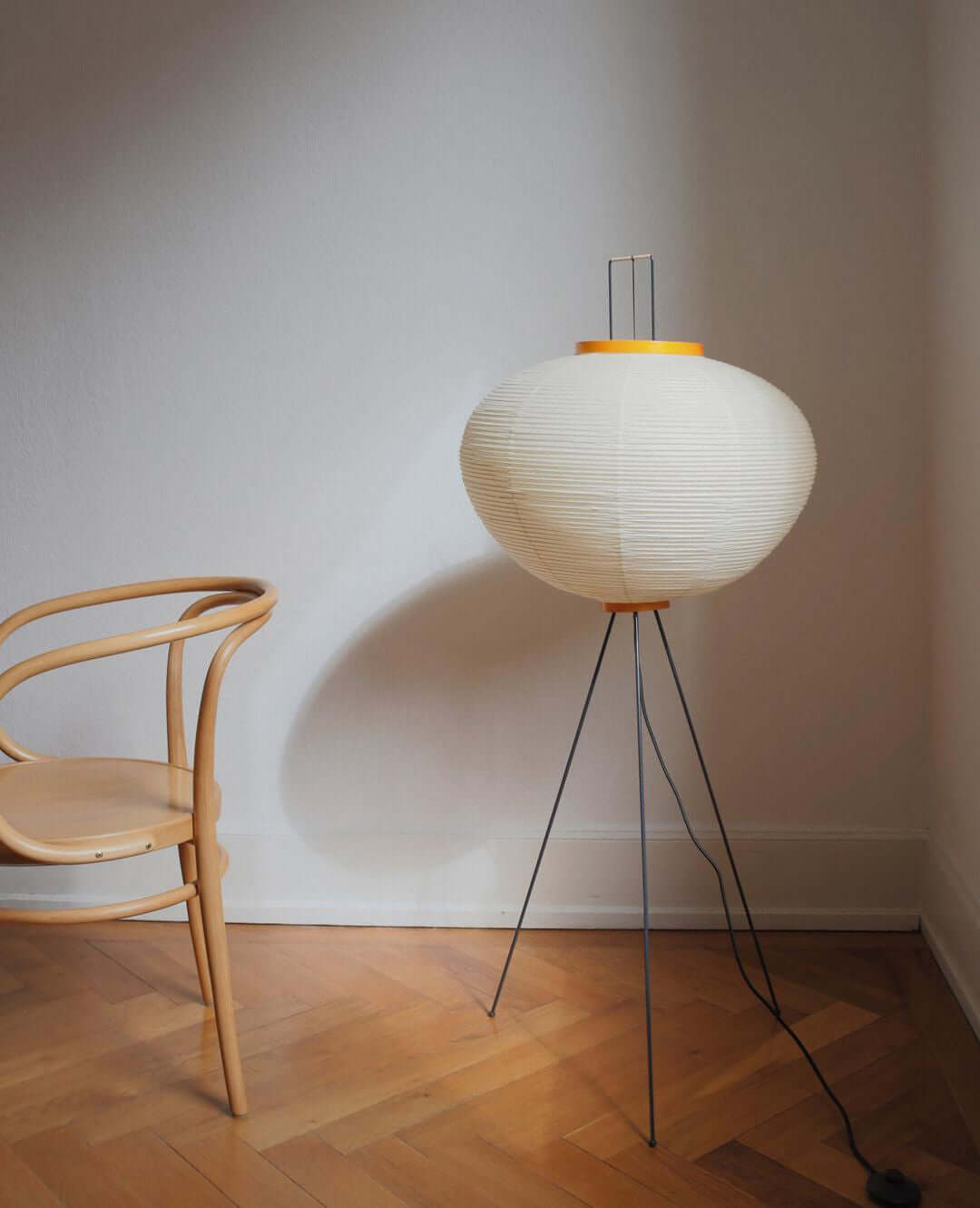 Rice Paper Floor Lamp With Tripod Stand