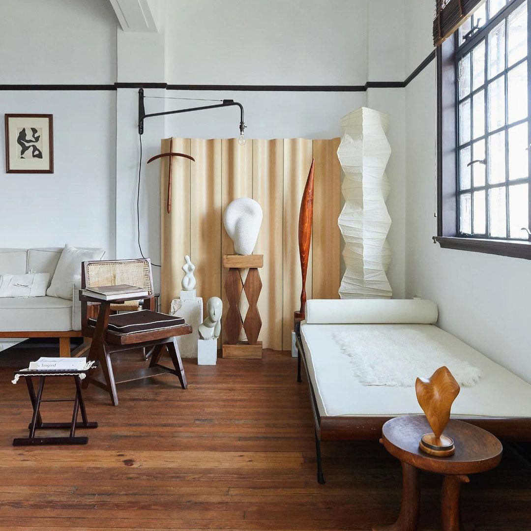 Rice Paper Floor Lamp With Tripod Stand