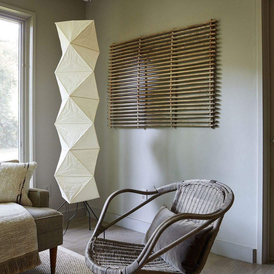 Rice Paper Floor Lamp With Tripod Stand