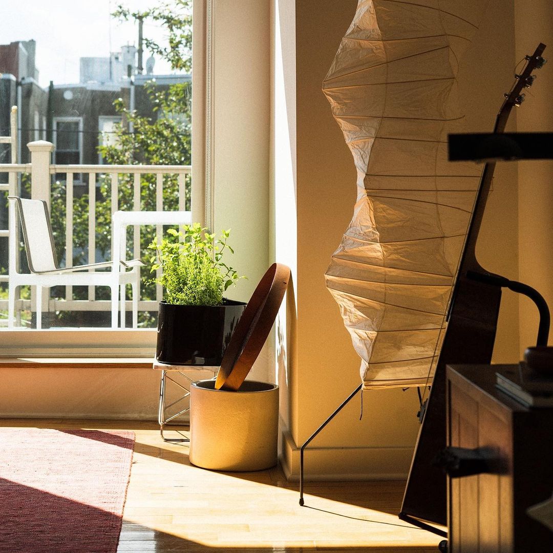 Rice Paper Floor Lamp With Tripod Stand