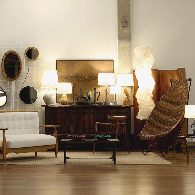 Rice Paper Floor Lamp With Tripod Stand