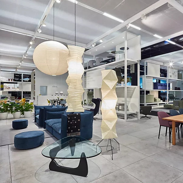 Rice Paper Floor Lamp With Tripod Stand