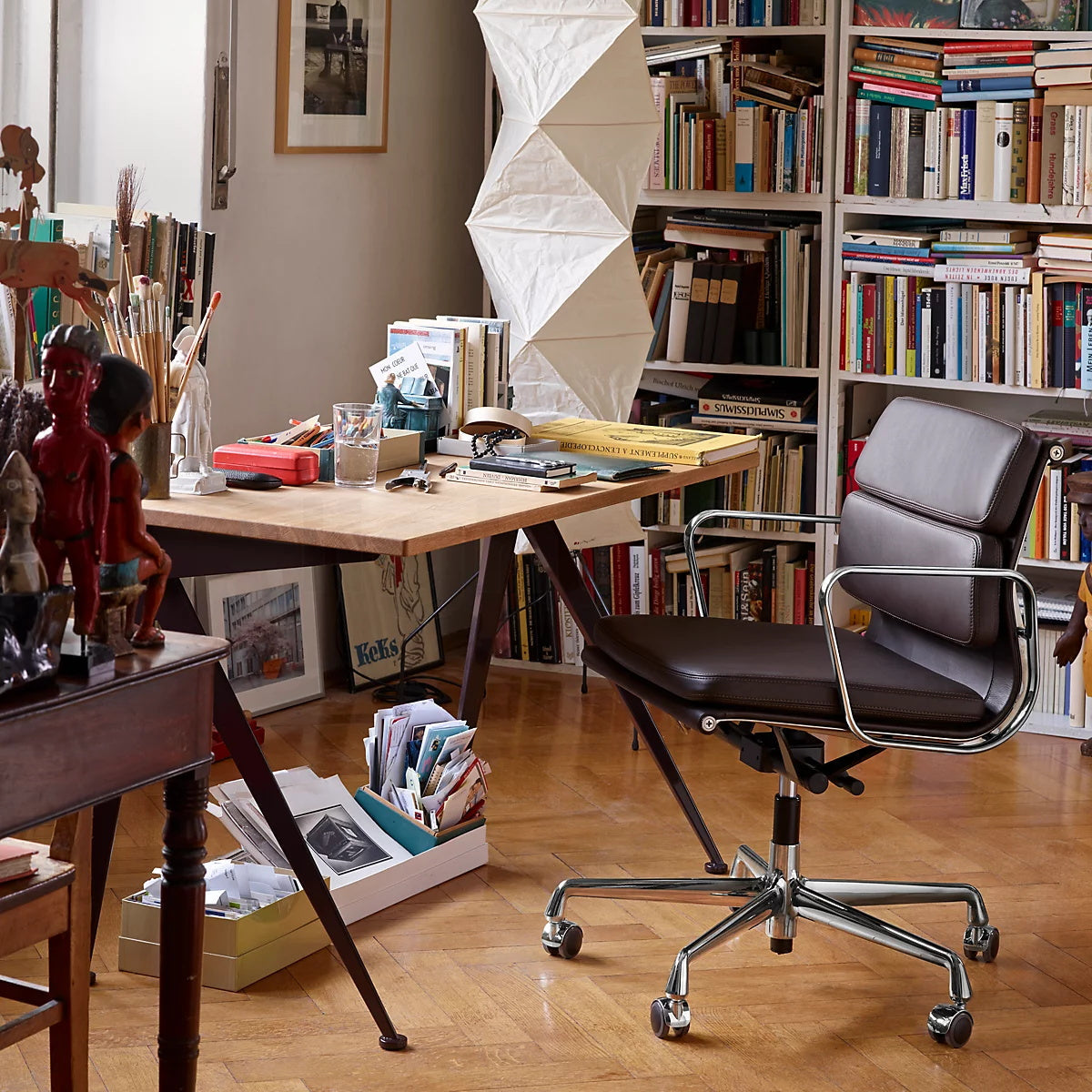 Rice Paper Floor Lamp With Tripod Stand