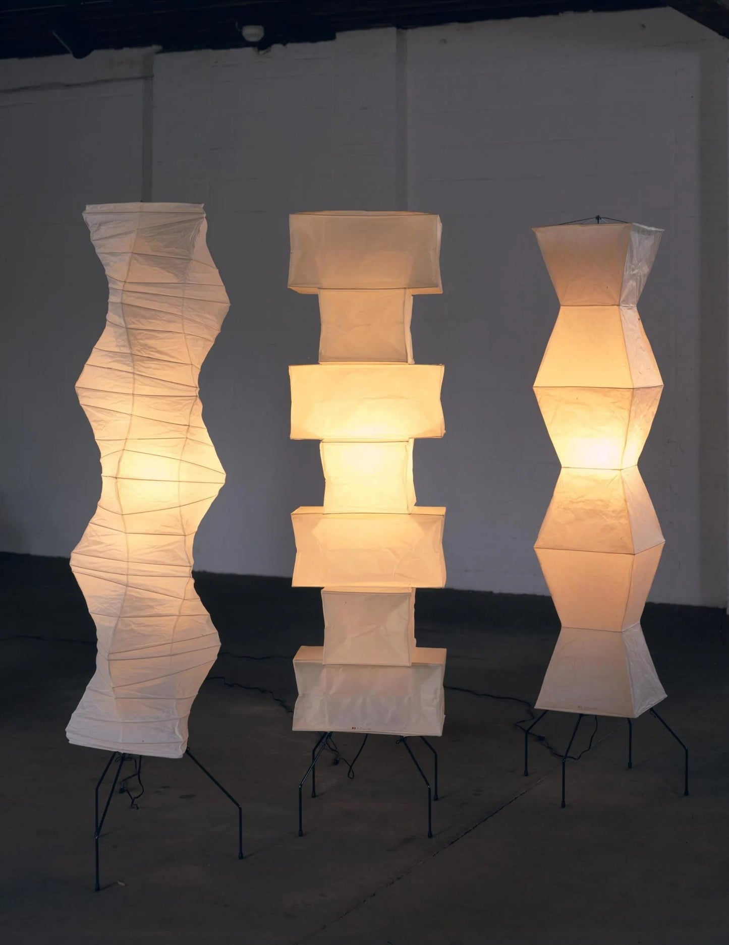 Rice Paper Floor Lamp With Tripod Stand