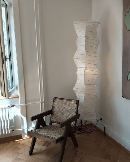Rice Paper Floor Lamp With Tripod Stand