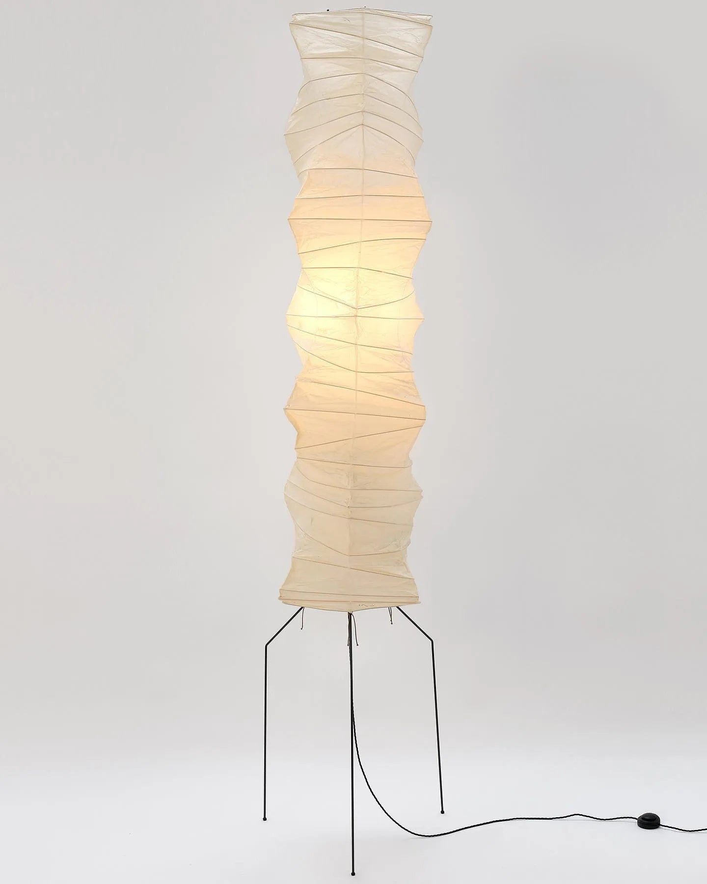 Rice Paper Floor Lamp With Tripod Stand