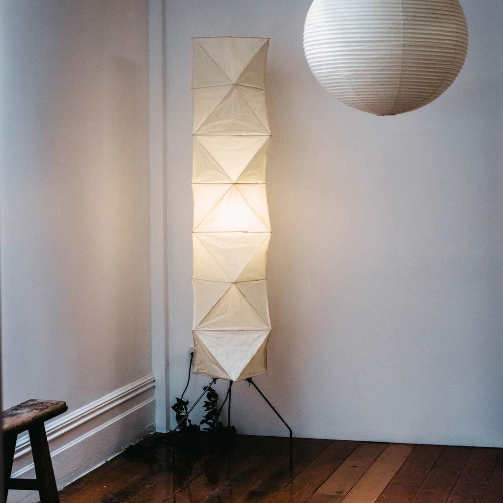Rice Paper Floor Lamp With Tripod Stand