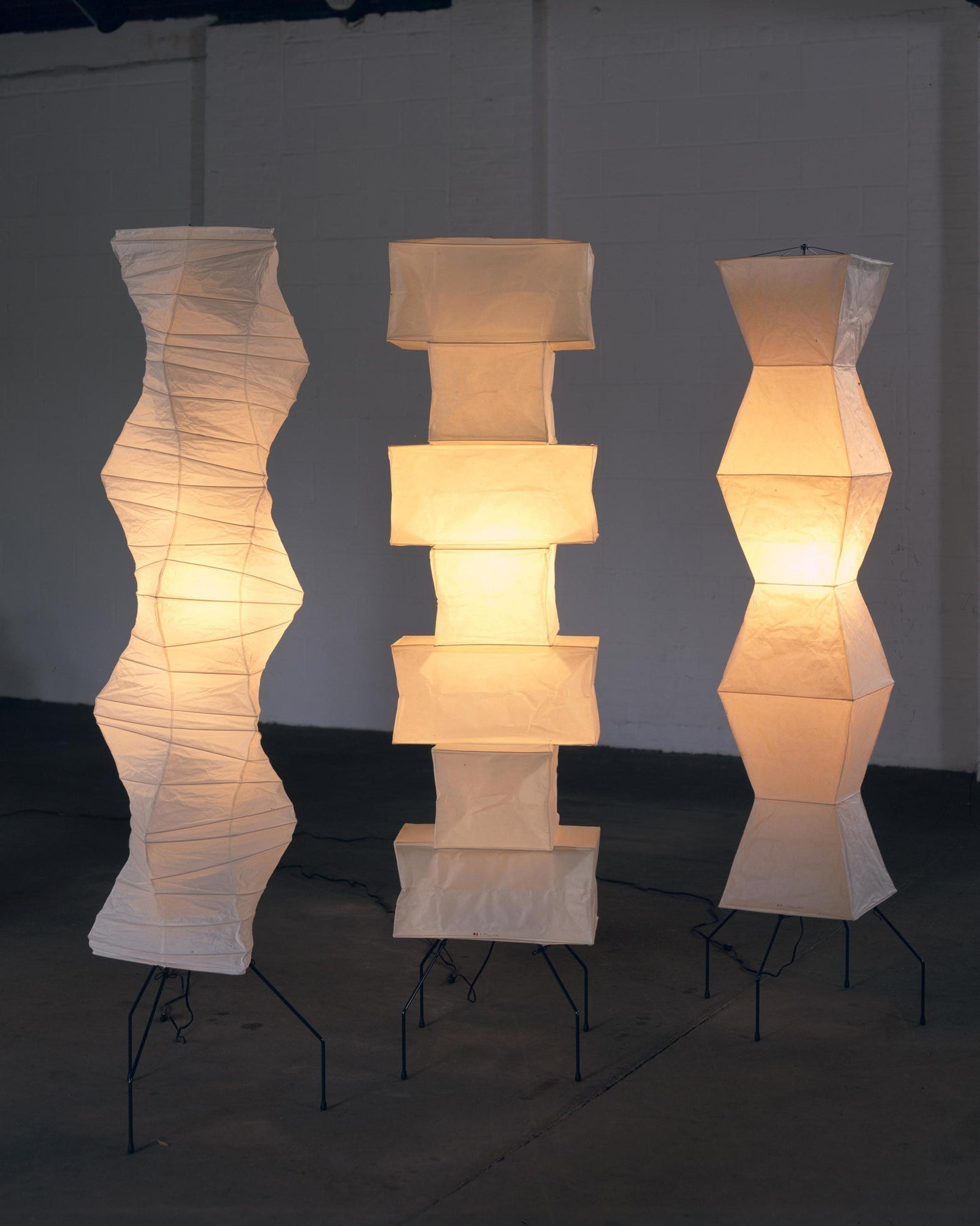 Rice Paper Floor Lamp With Tripod Stand