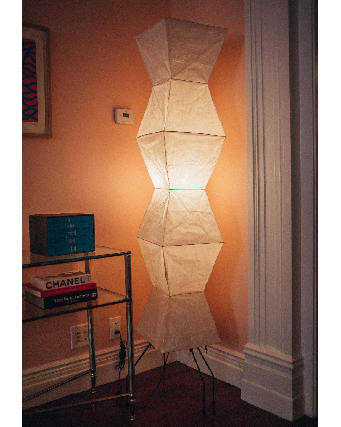 Rice Paper Floor Lamp With Tripod Stand