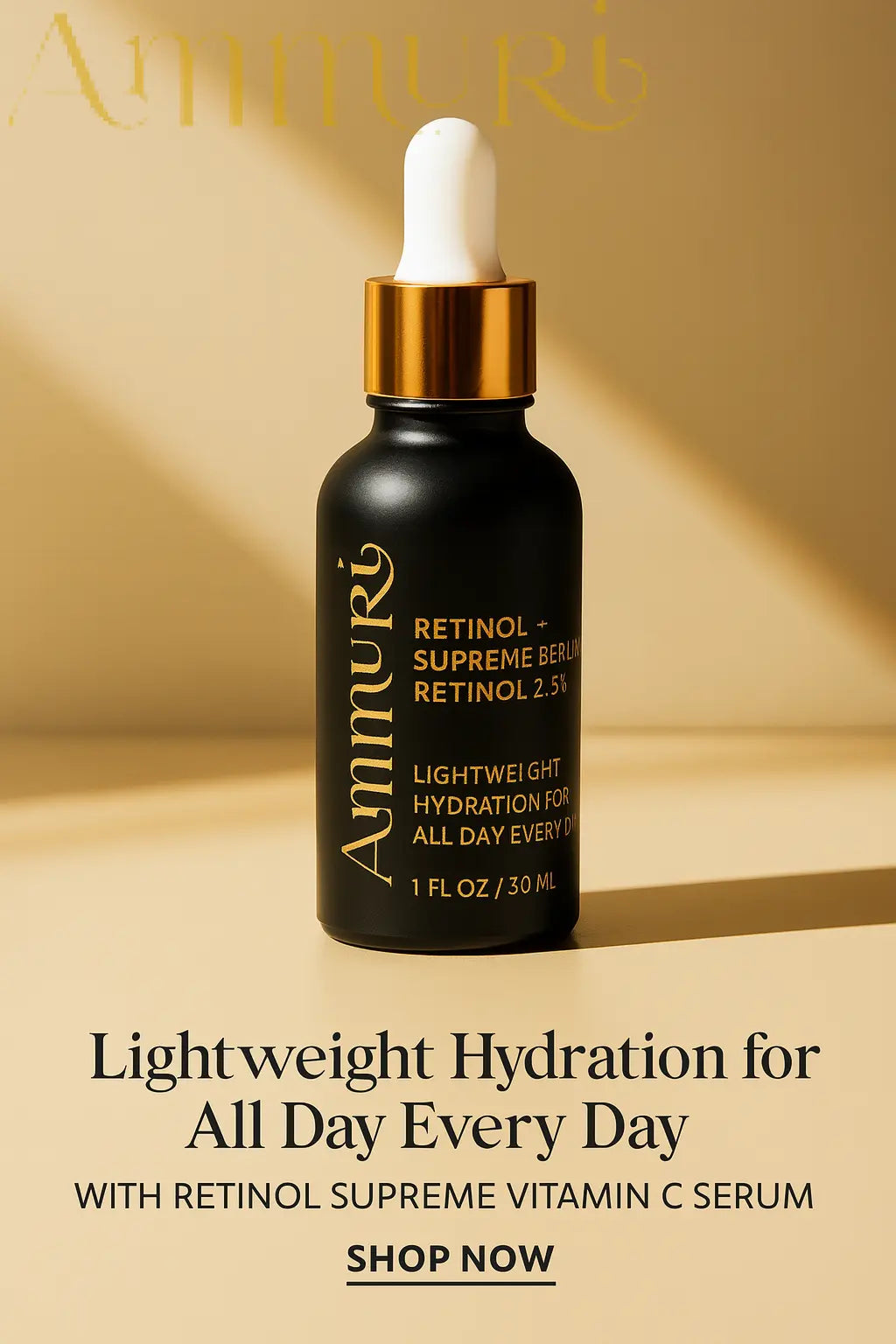 Ammuri Retinol 2.5% Supreme Serum – Gentle Anti-Ageing Treatment | 30ml