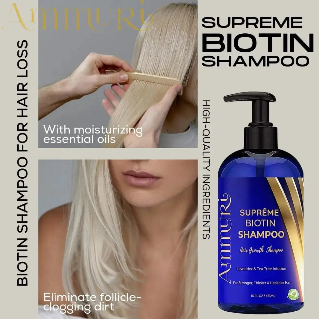 Ammuri Biotin DHT Blocker Shampoo & Hair Repair Oil - Hair Loss Treatment
