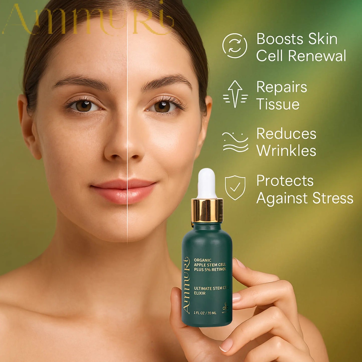 Apple Stem Cell Retinol 5 Serum – Anti-Ageing & Skin Renewal 30ml