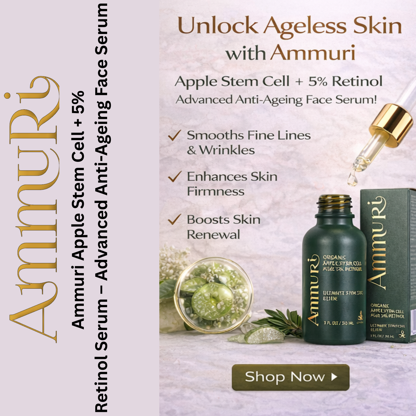 Apple Stem Cell Retinol 5 Serum – Anti-Ageing & Skin Renewal 30ml