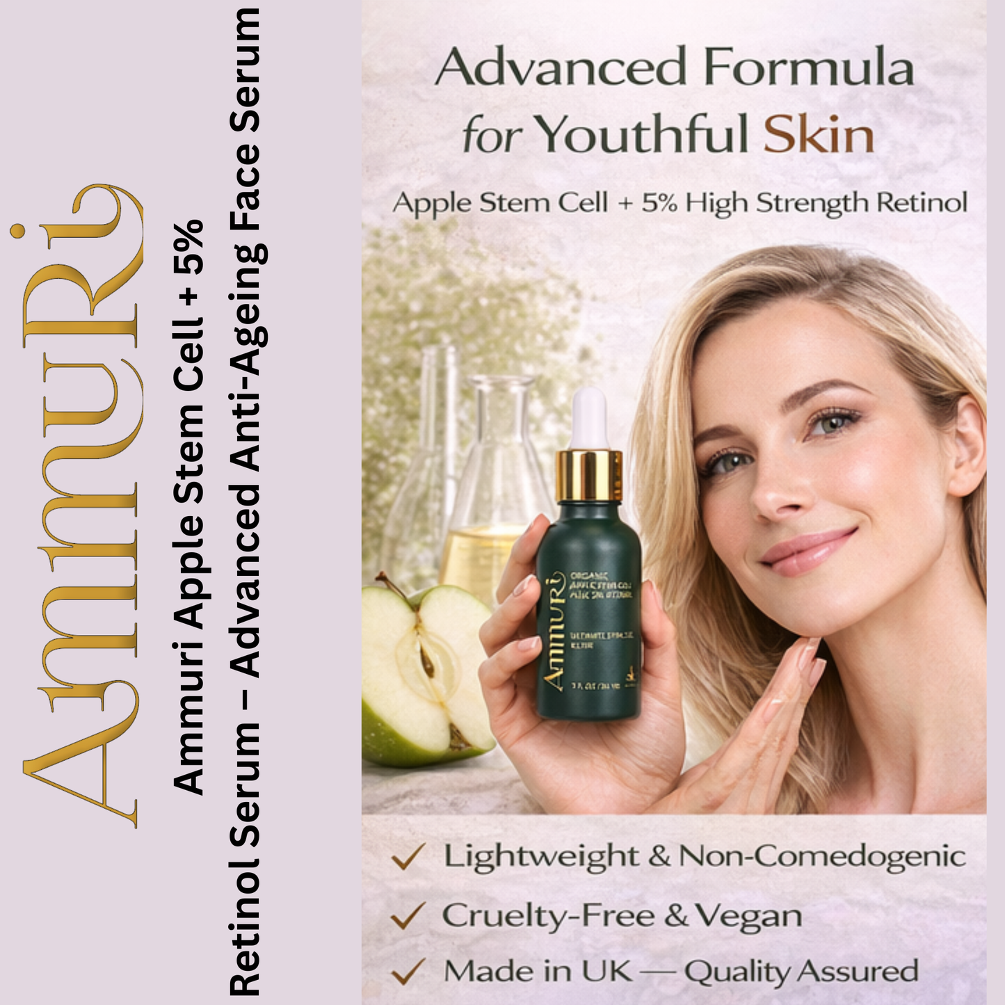 Apple Stem Cell Retinol 5 Serum – Anti-Ageing & Skin Renewal 30ml