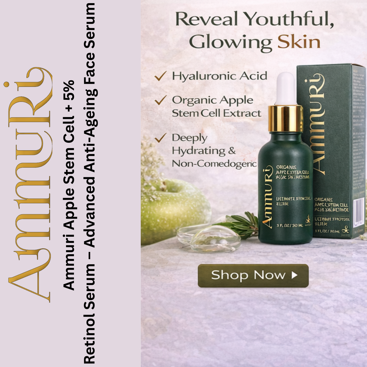 Apple Stem Cell Retinol 5 Serum – Anti-Ageing & Skin Renewal 30ml