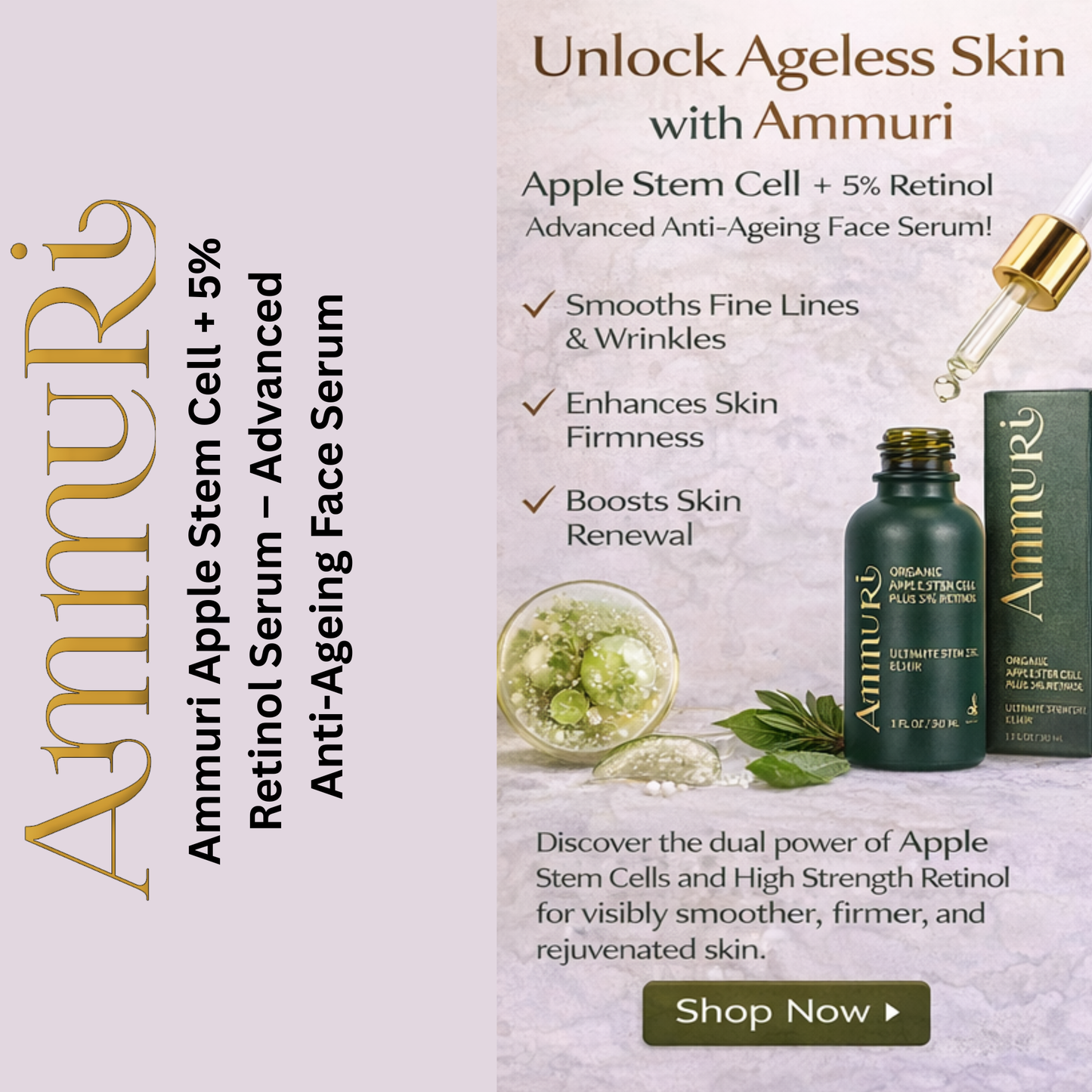 Apple Stem Cell Retinol 5 Serum – Anti-Ageing & Skin Renewal 30ml