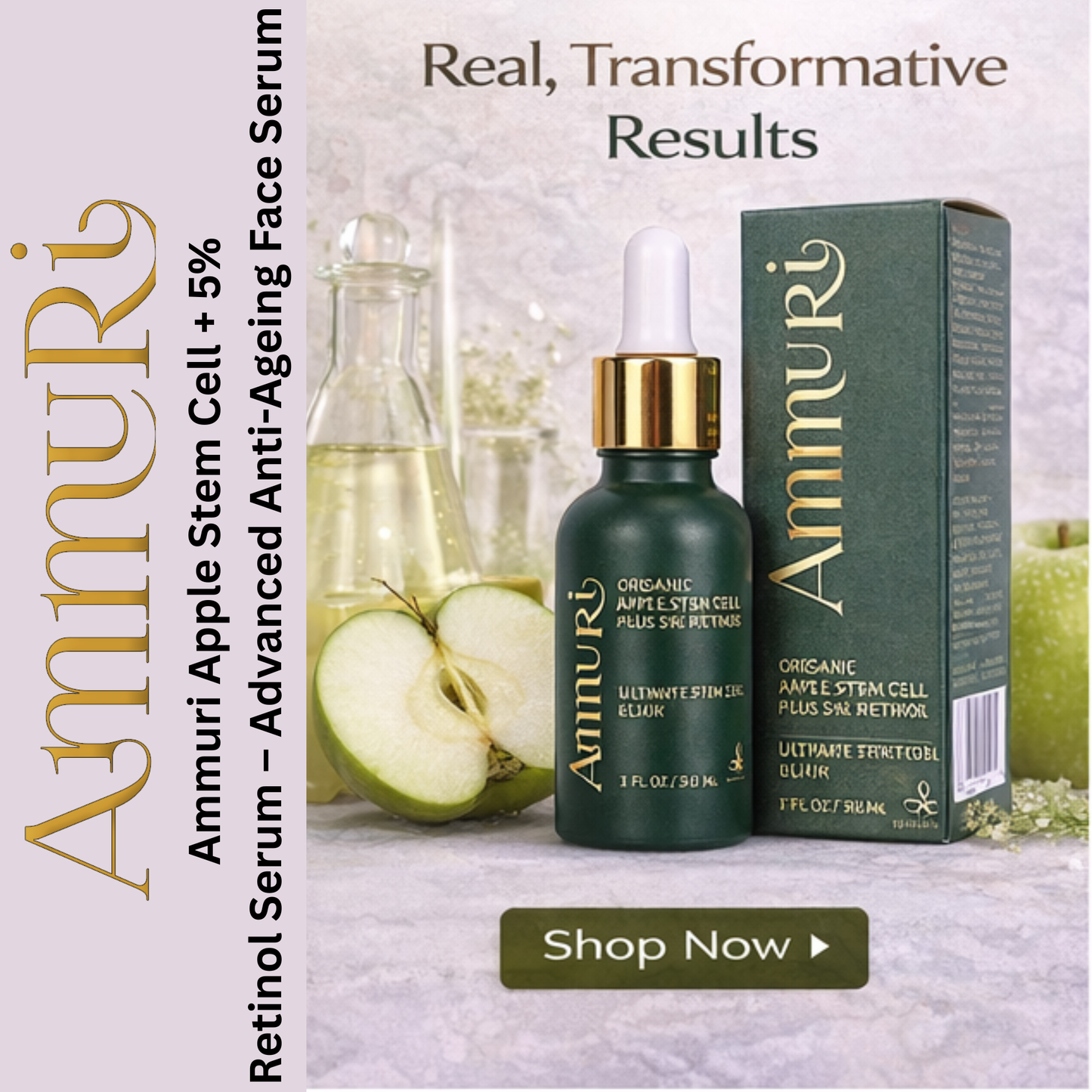 Apple Stem Cell Retinol 5 Serum – Anti-Ageing & Skin Renewal 30ml