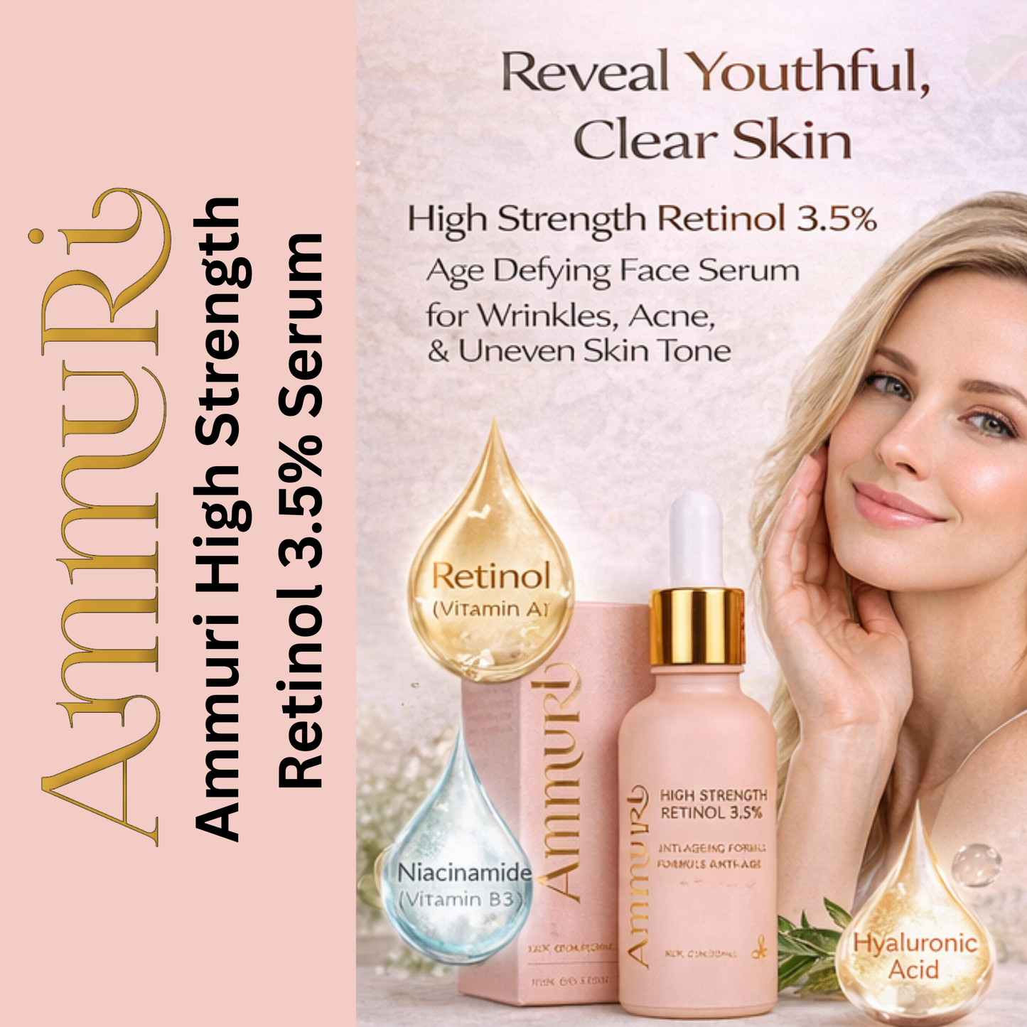 3.5% Retinol Face Serum for Wrinkles & Skin Renewal