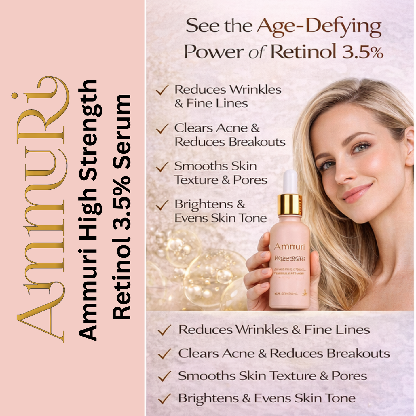 3.5% Retinol Face Serum for Wrinkles & Skin Renewal