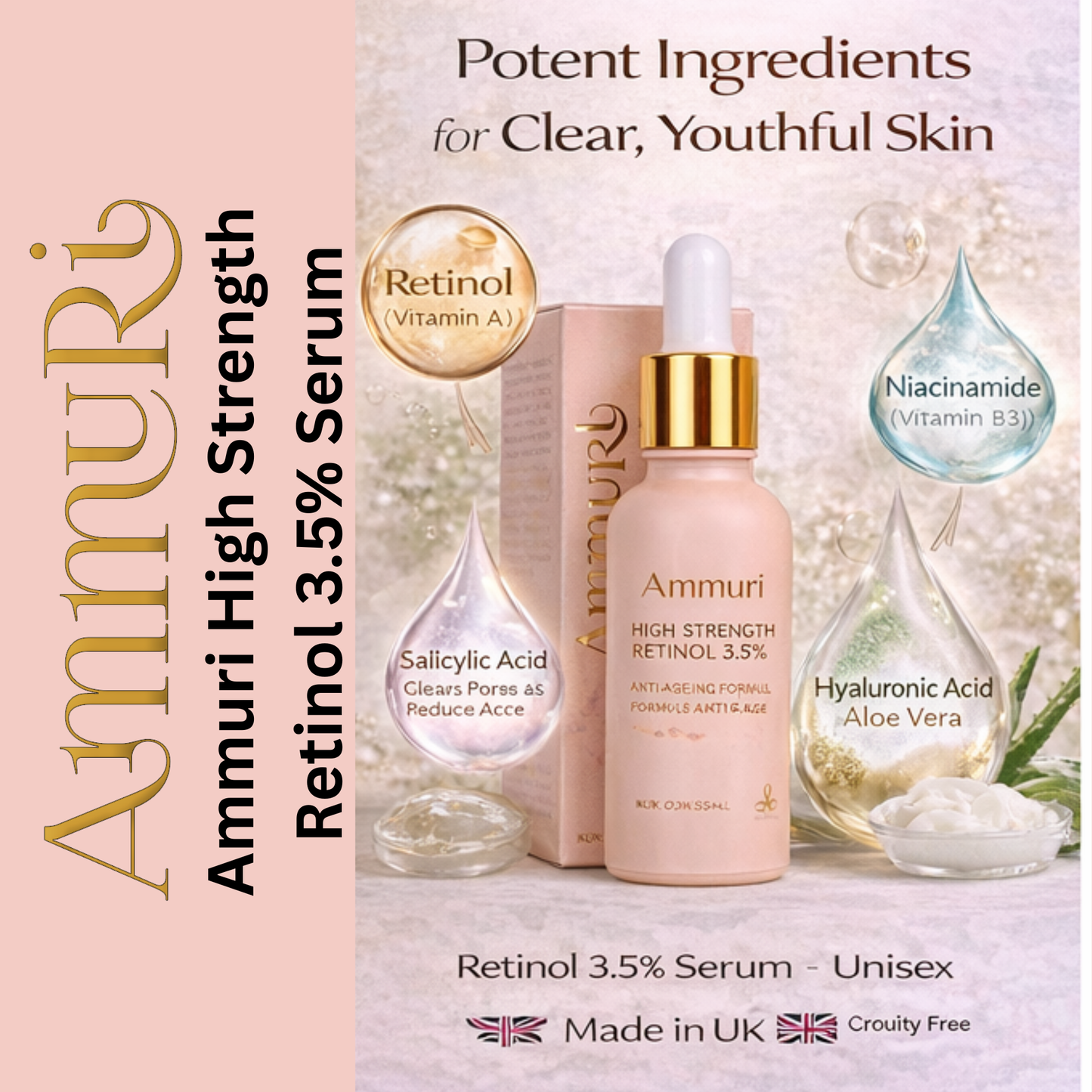 3.5% Retinol Face Serum for Wrinkles & Skin Renewal