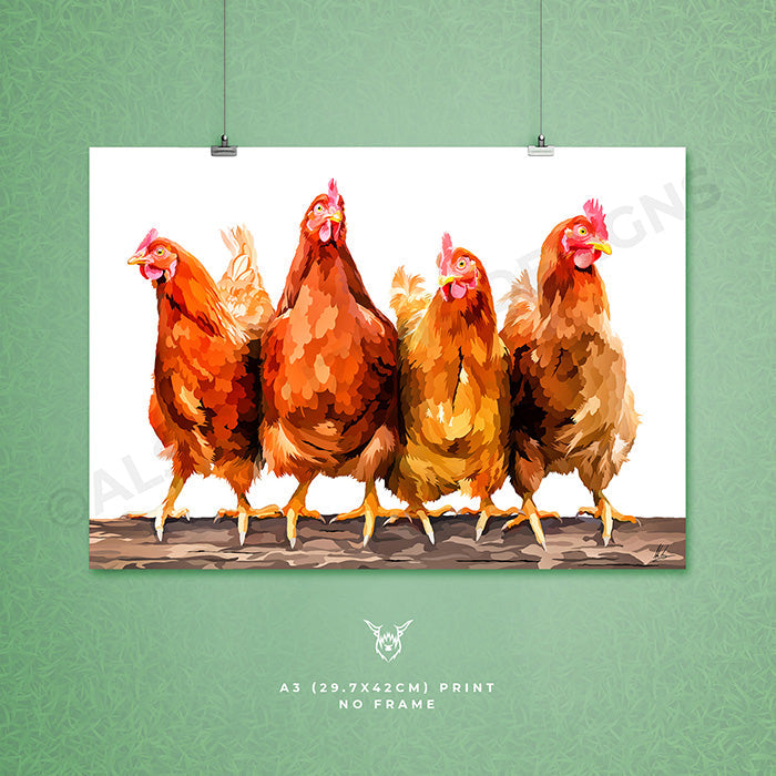 Row of Chickens