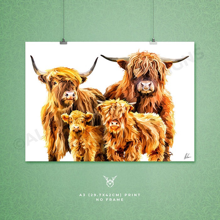 Highland Cow Family