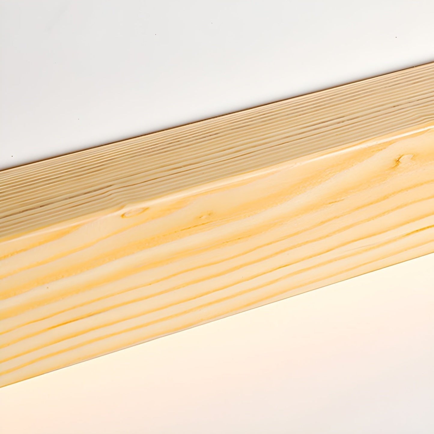Minimalist Linear Wood Wall Light With Soft Downlight