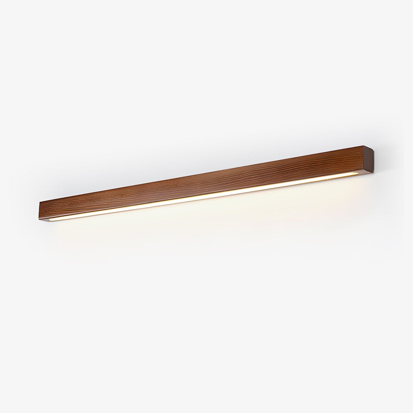 Minimalist Linear Wood Wall Light With Soft Downlight