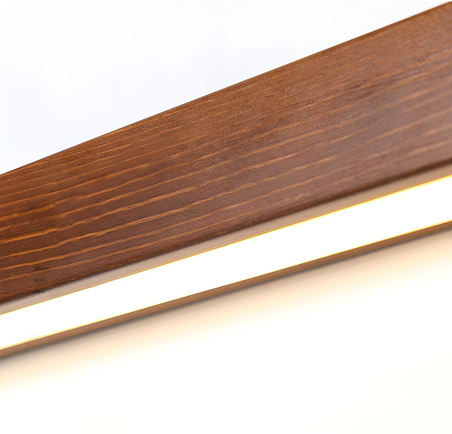 Minimalist Linear Wood Wall Light With Soft Downlight