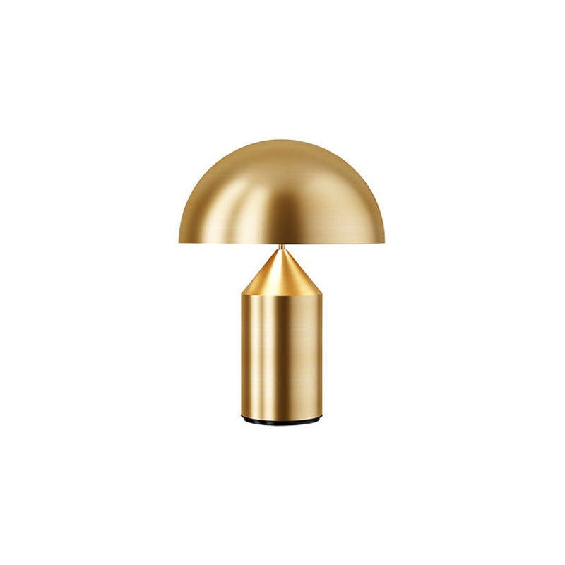 Mushroom Dome Metal Table Lamp With Sculptural Base