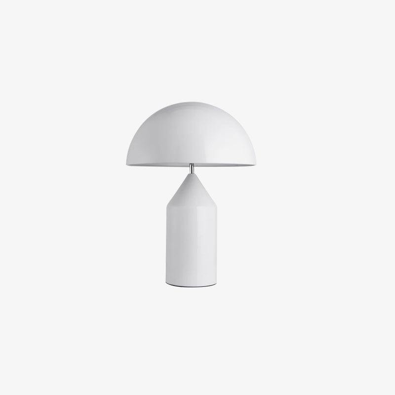 Mushroom Dome Metal Table Lamp With Sculptural Base