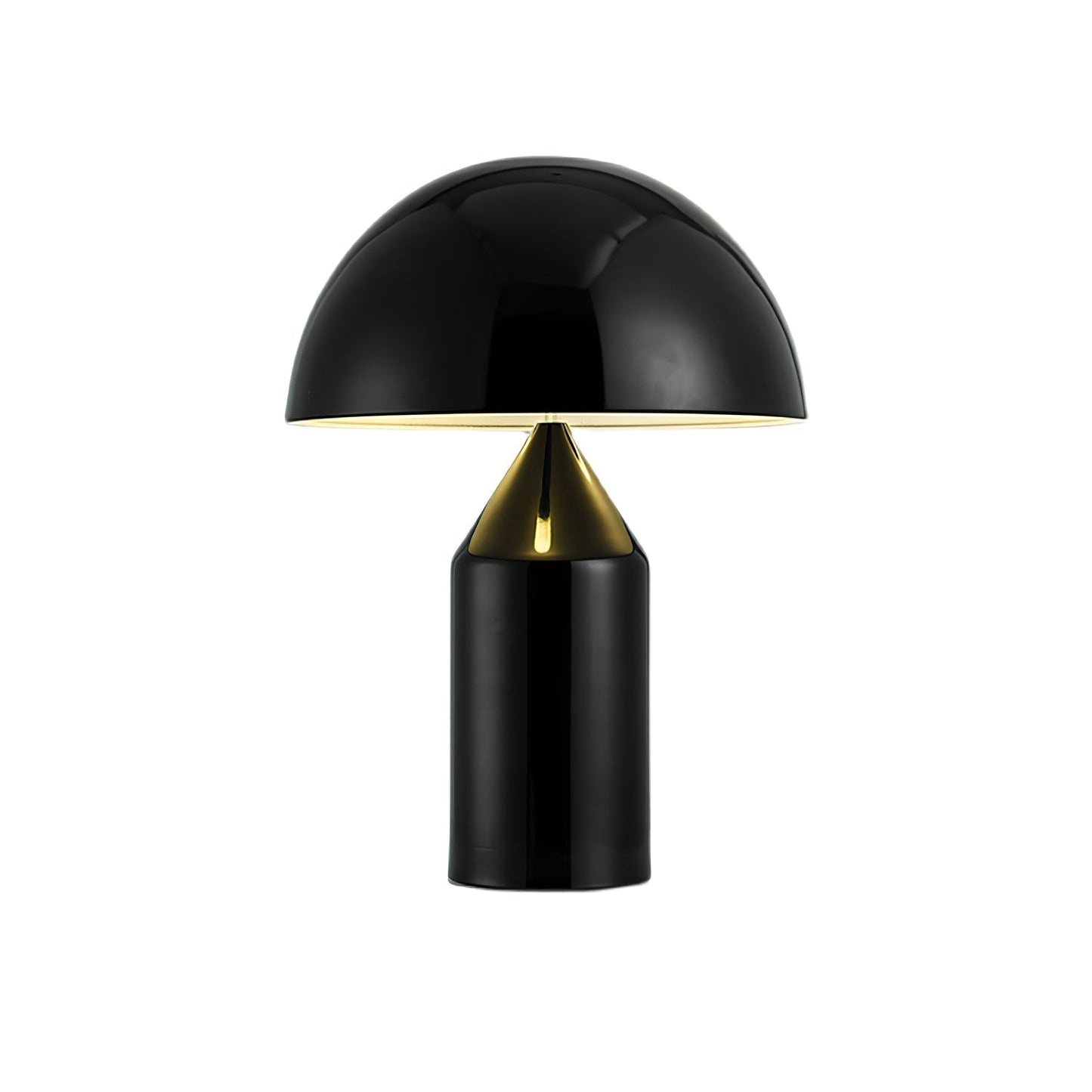 Mushroom Dome Metal Table Lamp With Sculptural Base